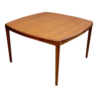 Mid Century Teak Danish Extendable Dining Table With 3 Leaves For Sale