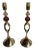 Murano Crystal & Bronze Lamps, Set of 2 For Sale