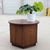 1970s Round Walnut Cabinet End Table With Storage For Sale - Image 10 of 10