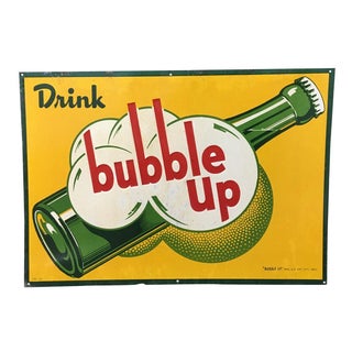 Antique Bubble Up Soda Advertising Sign For Sale