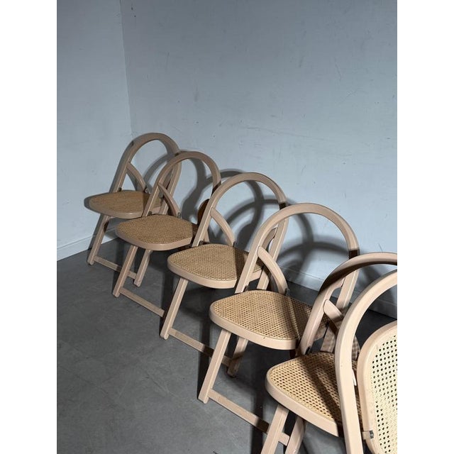 Vintage Foldable Arca Chairs by Gigi Sabadin for Crassevig, Set of 6 For Sale - Image 5 of 6