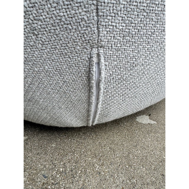 Textile Crate & Barrel Swivel Chair in Fog Linen - Brand New Never Been Used For Sale - Image 7 of 10