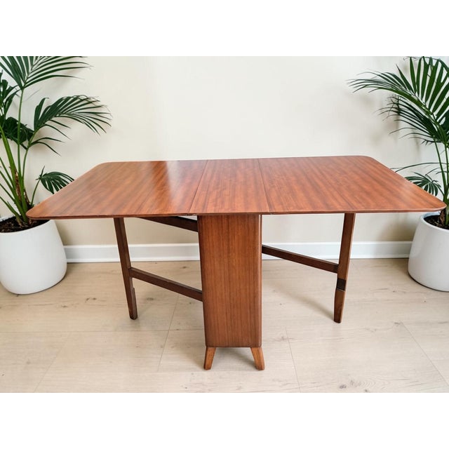 Mid-Century Modern Mid-Century Teak Gate Leg Dining Table Drop Leaf in the style of G Plan, 1970s For Sale - Image 3 of 18