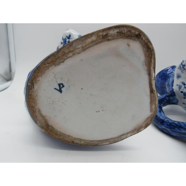 Pair of 18th Century Blue and White Dutch Toby Figure Jugs For Sale - Image 9 of 9