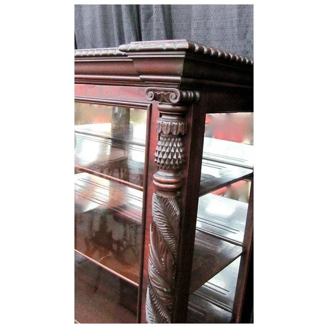 1900s Mahogany China Cabinet For Sale - Image 4 of 7