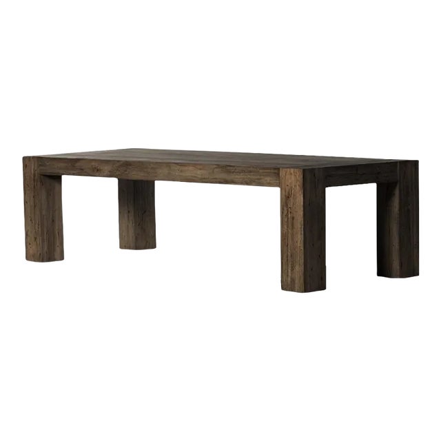 Four Hands Abaso 108" Dining Table, Ebony Rustic For Sale