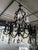 Metal Louis XV Eight-Light Cage Chandelier with Floral Design For Sale - Image 7 of 9