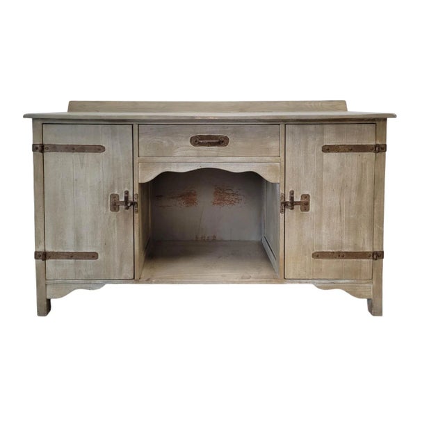 Monterey Furniture 1930s Monterey Credenza in Straw Ivory For Sale - Image 4 of 12