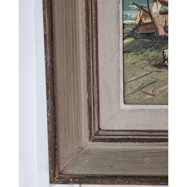 Mid 20th Century Vaniscotte, Northern Coastal View, Oil on Canvas For Sale - Image 10 of 11