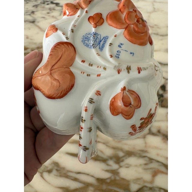 Late 20th Century 20th Century Herend Chinese Bouquet Nut / Trinket Dish in Rust For Sale - Image 5 of 7