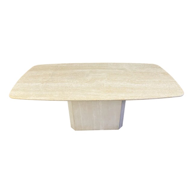 Vintage Travertine Dining Table, 1970s For Sale