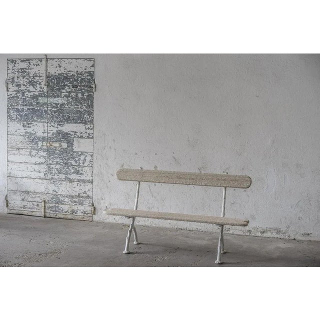 Metal Panchina Bianca Antique Bench by Yukiko Nagai For Sale - Image 7 of 8