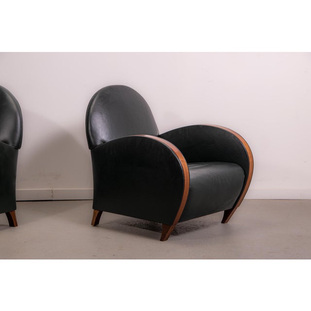 Mid-Century Modern Leather Chairs, 1970, Set of 2 For Sale - Image 11 of 18