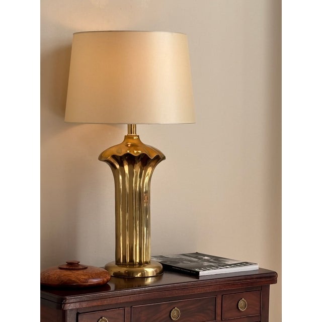 20th Century Pierre Cardin-Style Sculptural Brass Table Lamps — A Pair For Sale - Image 16 of 16