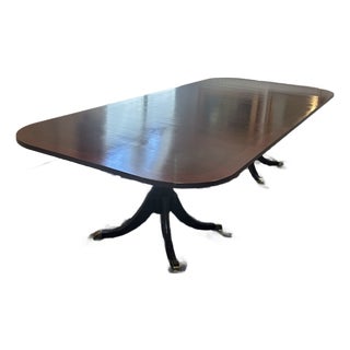 Mahogany Pedestal Dining Table For Sale