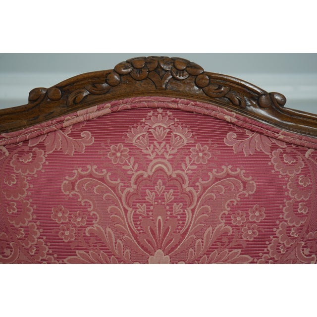 1980s Set of 8 French Louis XV Upholstered Dining Chairs For Sale - Image 5 of 18