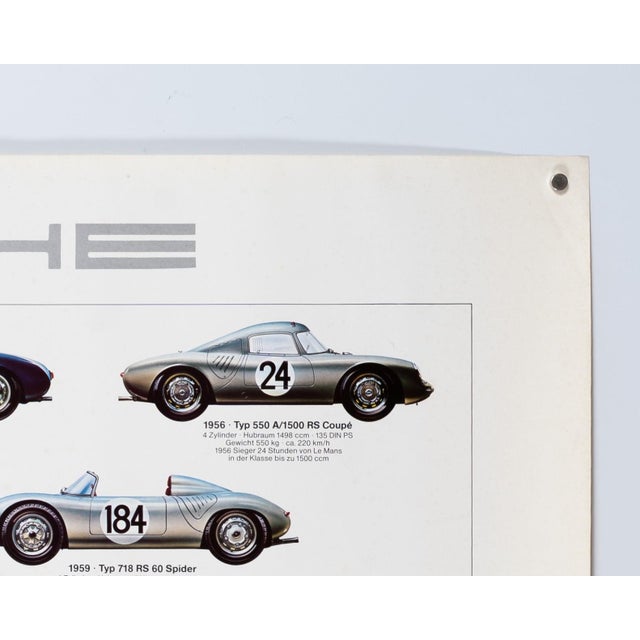 Paper Original Porsche Poster by Ken Rush For Sale - Image 7 of 9