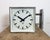 This square double sided railway, school or factory wall clock was produced by Pragotron, in former Czechoslovakia, during...