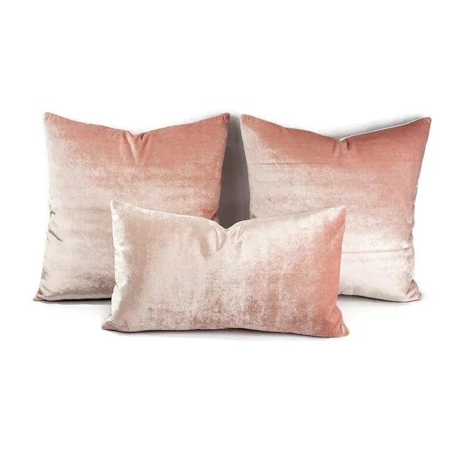 Trend Fabrics Cherry Blossom Shiny Velvet Pillow Cover For Sale - Image 4 of 8