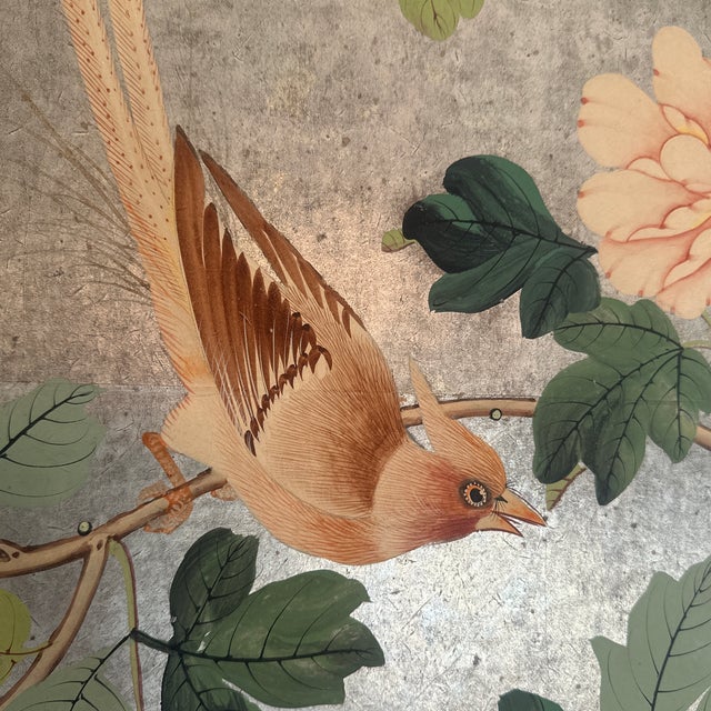 Early 20th Century Early 20th Century Six Panel Hand Painted Gracie Chinoiserie Screen For Sale - Image 5 of 12