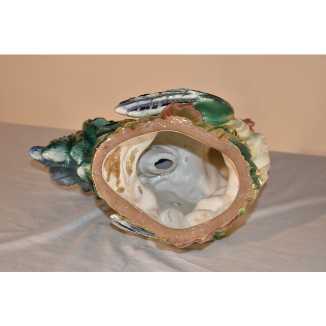 Italian Terracotta Hand-Painted Rooster Sculpture, Circa 1980's For Sale - Image 12 of 13