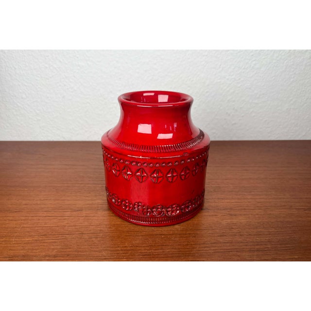 Mid-Century Italian Red Pottery Vase by Aldo Londi for Bitossi, 1960s For Sale - Image 18 of 18