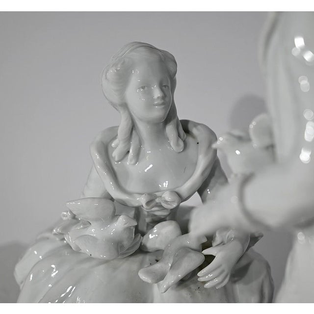 After F. Boucher, Couple de Galants, Late 1800s, Sèvres Porcelain For Sale - Image 11 of 18