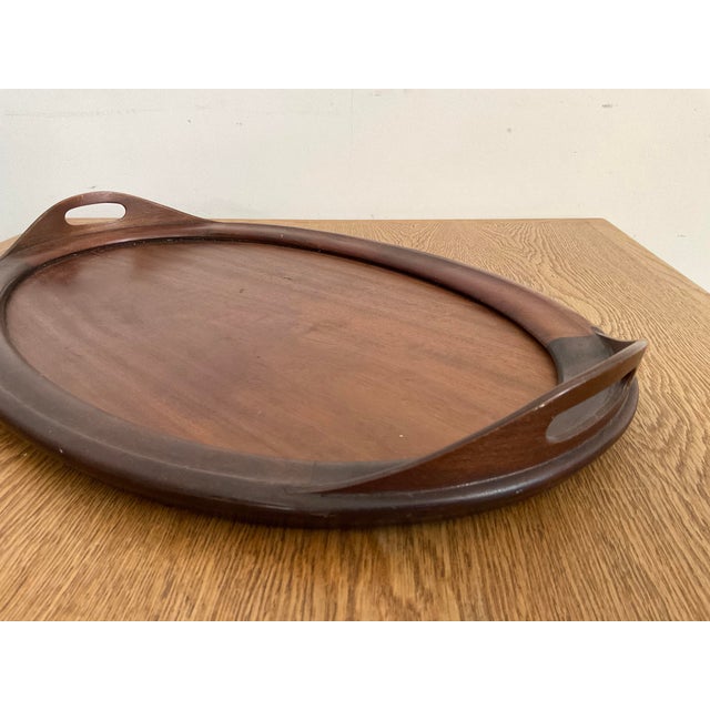 Vintage Modern Long Mahagony Hostess Tray For Sale In Raleigh - Image 6 of 16