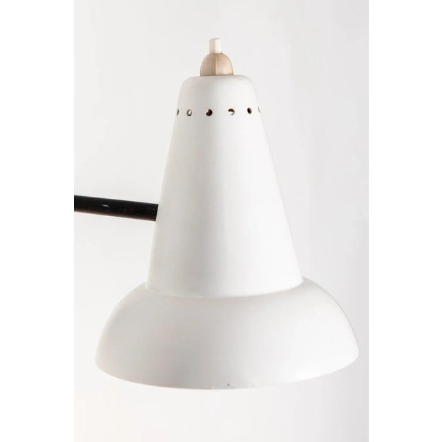 1950s Italian White Articulating Sconces Attributed to Gino Sarfatti For Sale - Image 11 of 13