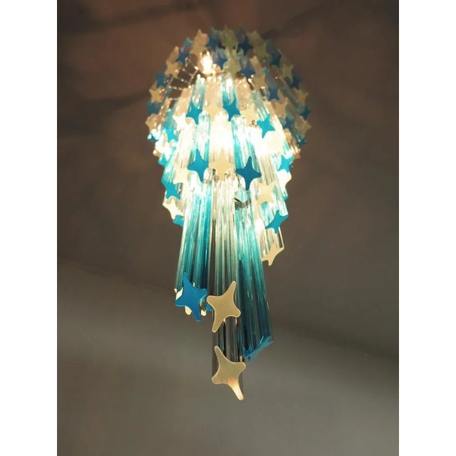 Glass Vintage Murano Chandelier, 1990 For Sale - Image 7 of 11