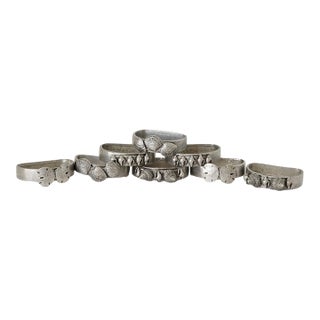 Pewter Seashell Napkin Rings (Set of 6) For Sale