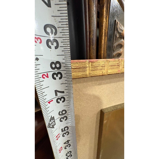 Large Mid-Century Gilded Wood Panel Garden Scene by Loze For Sale - Image 10 of 15