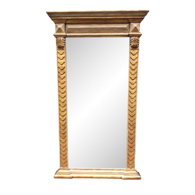 Monumental Neoclassical Giltwood Mirror For Sale