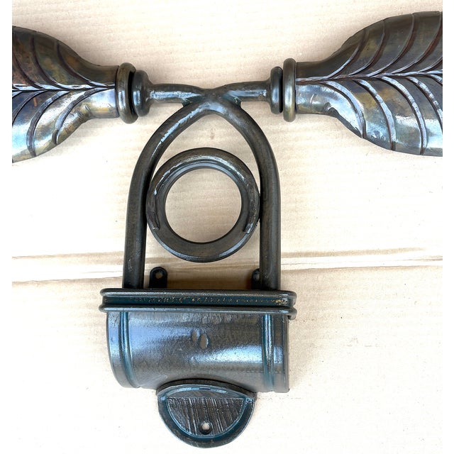 Vintage French Brass Wall Lamp, 1930s For Sale - Image 9 of 10