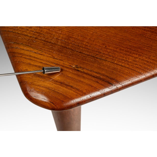 Danish Mid-Century Modern Two-Tiered 'Minerva' Table in Solid Teak Attributed to Peter Hvidt & Orla Mølgaard for France & Sons, Denmark, C. 1960s For Sale - Image 15 of 18