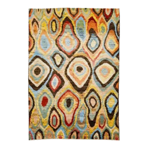 Contemporary Handmade Moroccan-Style Wool Rug in Multicolor by Apadana
