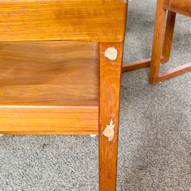 Mid Century Modern Teak Dining Arm Chairs - Set of 4 For Sale - Image 12 of 12