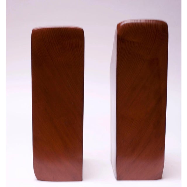 Mid-Century Modern Midcentury American Modern Live Edge Trapezoidal Douglas Fir Bookends - A Pair For Sale - Image 3 of 13