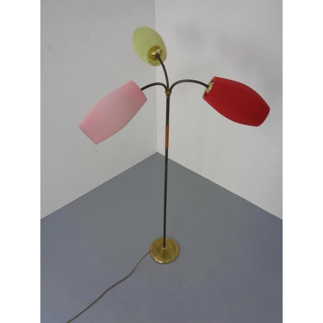 1950s Mid-Century Adjustable Floor Lamp with Three Lanterns, 1950s For Sale - Image 5 of 18