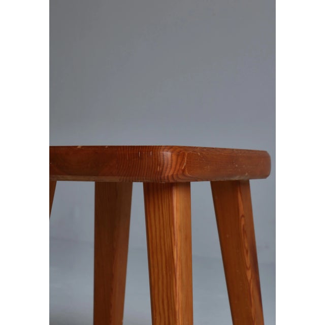 Handmade Pine Cabin Stool, Vemdalen, Sweden, 1960s For Sale - Image 6 of 10