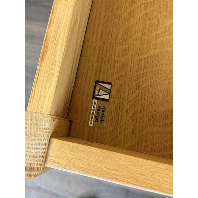 Vintage Oak Writing Desk with Sliding Top by Peter Løvig Nielsen for Løvig, 1960s For Sale - Image 17 of 18