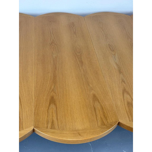Round Oak Dining Table with Extensions, 1970s For Sale - Image 14 of 18
