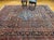 Textile Vintage Persian Bibikabad Rug, Hand-Knotted Wool, Herati Geometric Pattern, Rust Red & Blue, 9x12 For Sale - Image 7 of 18
