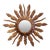 Mid-Century French Carved Giltwood Painted Wall Sunburst Mirror For Sale