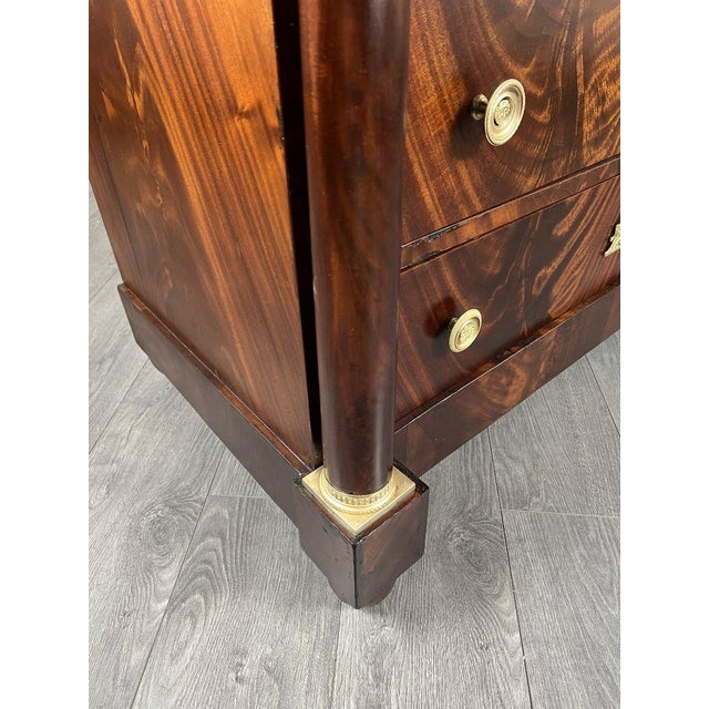 19th Century Empire-Style Mahogany Chest of Drawers For Sale - Image 4 of 13