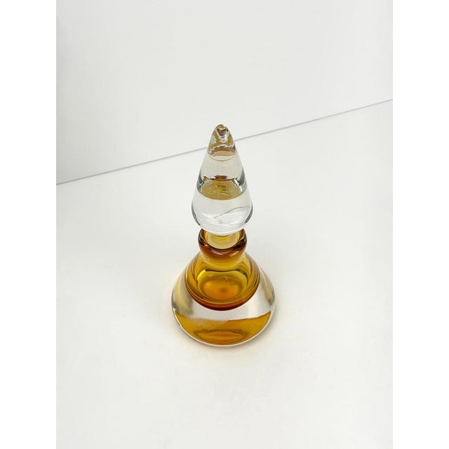Murano Glass Perfume Bottle with Tall Crystal Stopper, 1960s For Sale - Image 4 of 10