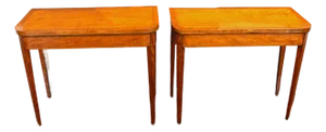 Circa 1790 English George III Pair of Satinwood Games Tables
