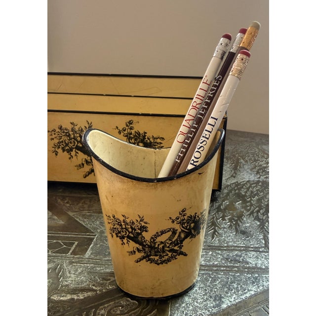 Italian Tole Desk Set For Sale In Miami - Image 6 of 11