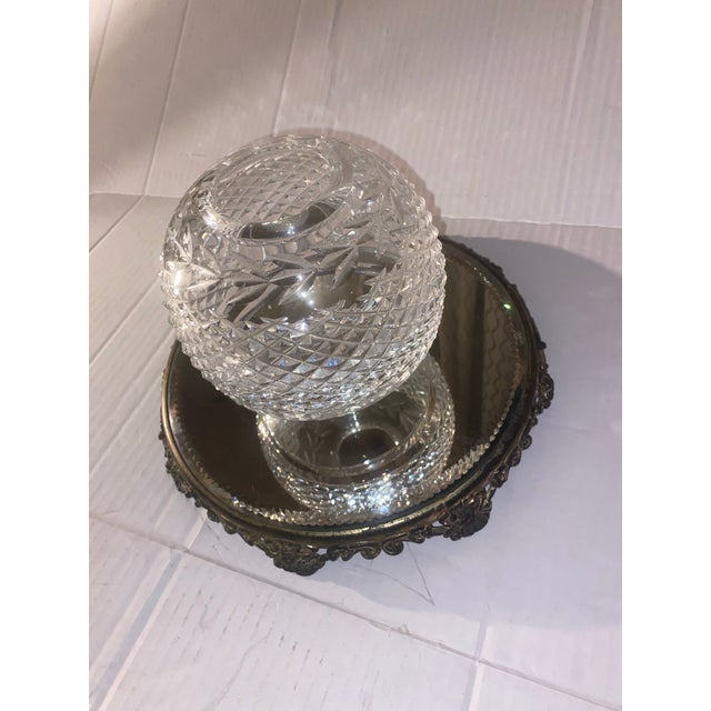 Waterford Crystal Glandore Rose Bowl Vintage Cut Glass Round Flower Vase Mint For Sale In Miami - Image 6 of 7