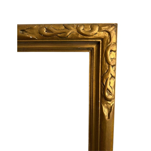 Gold Vintage, Large Giltwood Art Nouveau Frame For Sale - Image 8 of 12